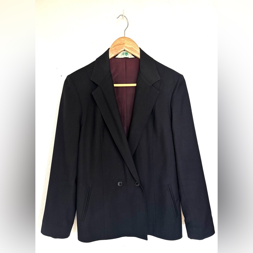 Vintage Classic 100% Wool Black Blazer Jacket - Picture 5 of 13